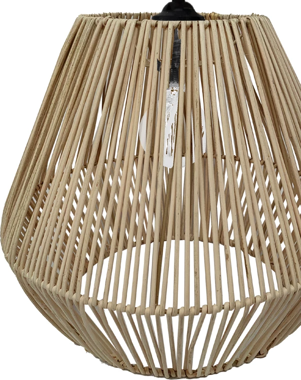 Llambë tavani prej kashte, ngjyrë natyrale, D25x84cm