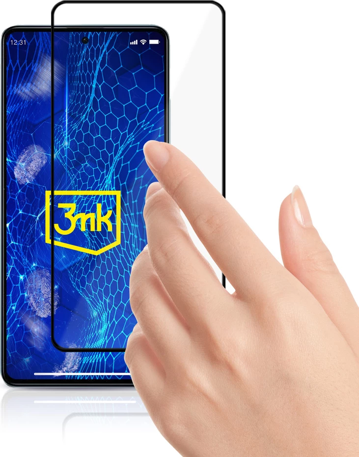 Xham i temperuar 3mk HardGlass Lite për Xiaomi Redmi Note 12 Pro/Note 12, 9H, i zi