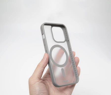 Mbështjellës LAUT Huex Protect për iPhone 15 Pro Max, MagSafe, Gri