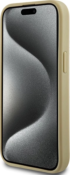 Mbështjellës Hello Kitty Leather Kitty Head MagSafe për iPhone 14, lëkurë artificiale, ari