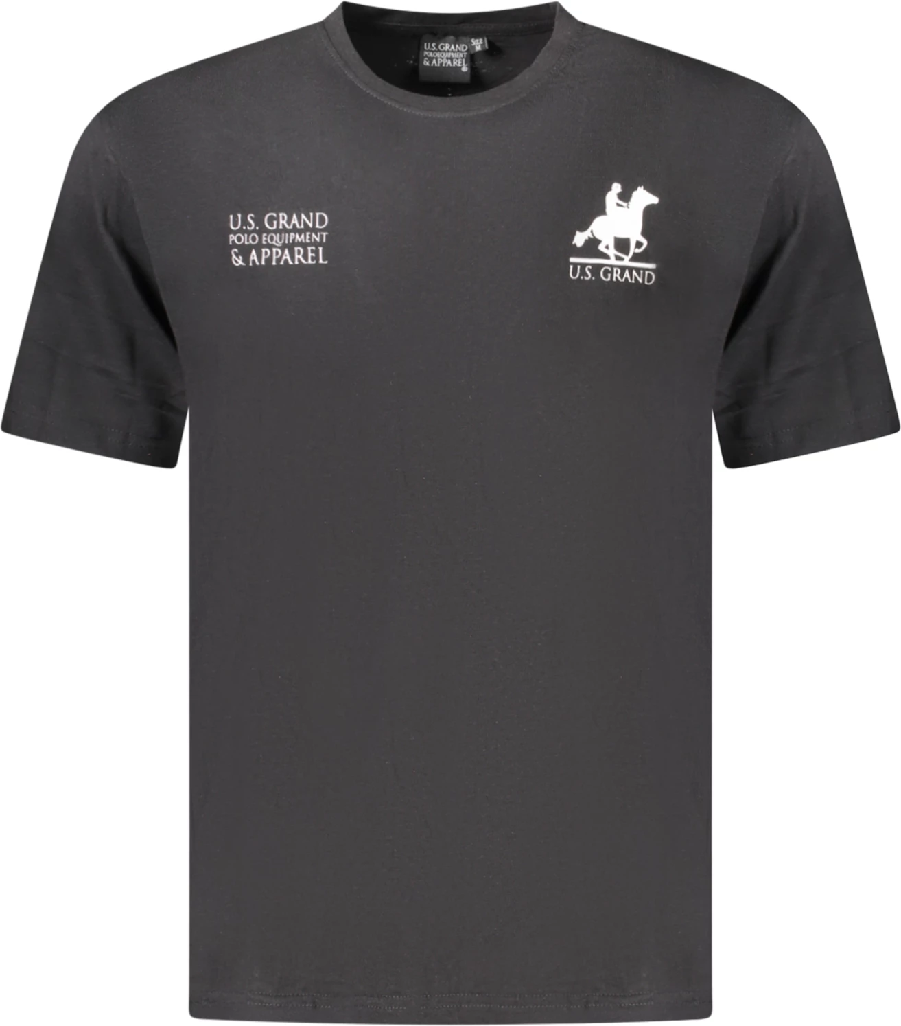 Maicë për meshkuj U.S. GRAND POLO me mëngë të shkurta, e zezë