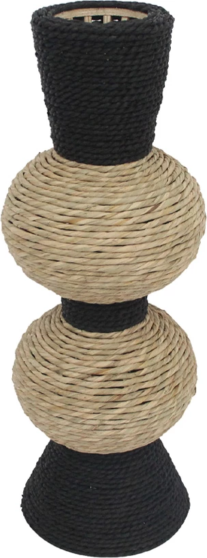 Vazo dekorative Nubia, litar natyral, dru i zi, 22x22x61cm