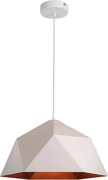 Llambë tavani Hazmi, metal, bardhë-ari, D38x20cm