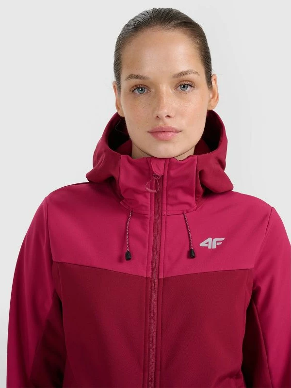 Jakne softshell për femra 4F, e kuqe