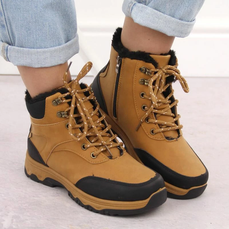 Çizme trekking për meshkuj Inny, kafe dhe të verdha