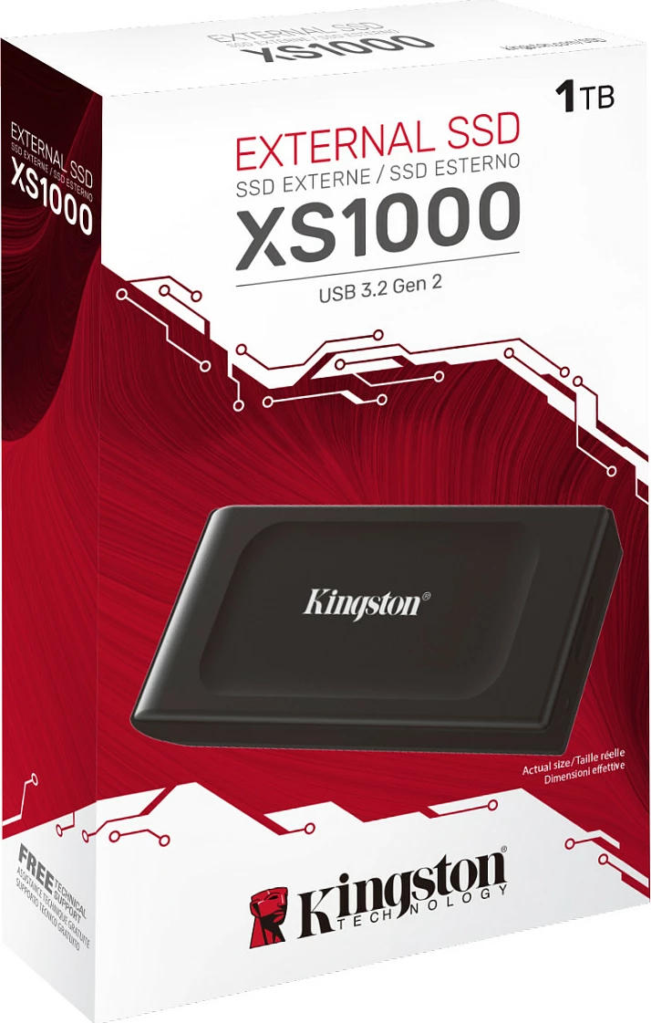 SSD Kingston XS1000 1TB, USB 3.2 Gen 2, Ngjyrë e zezë