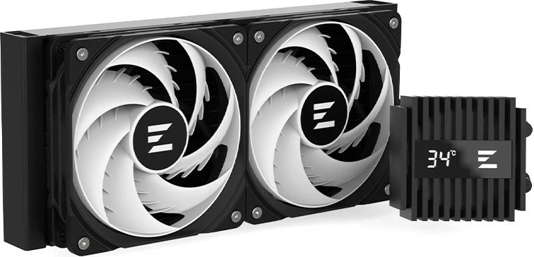Ftohës me ujë për procesor Zalman ALPHA2 A24, 240 mm, ARGB, i zi