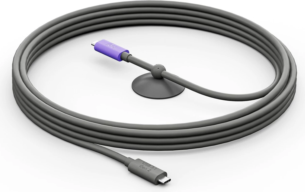 Kabllo USB Logitech 952-000195, 5 m, USB 3.2 Gen 2, Grafit, Vjollcë