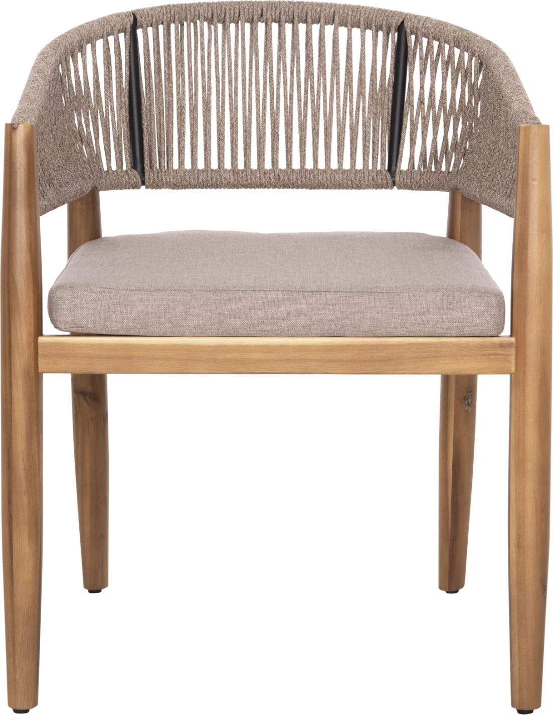 Karrige për terasë NAVAN FH6135.02 dru akacie natyral-litar najloni bezhë 59x58x76H cm, set prej 4 copë