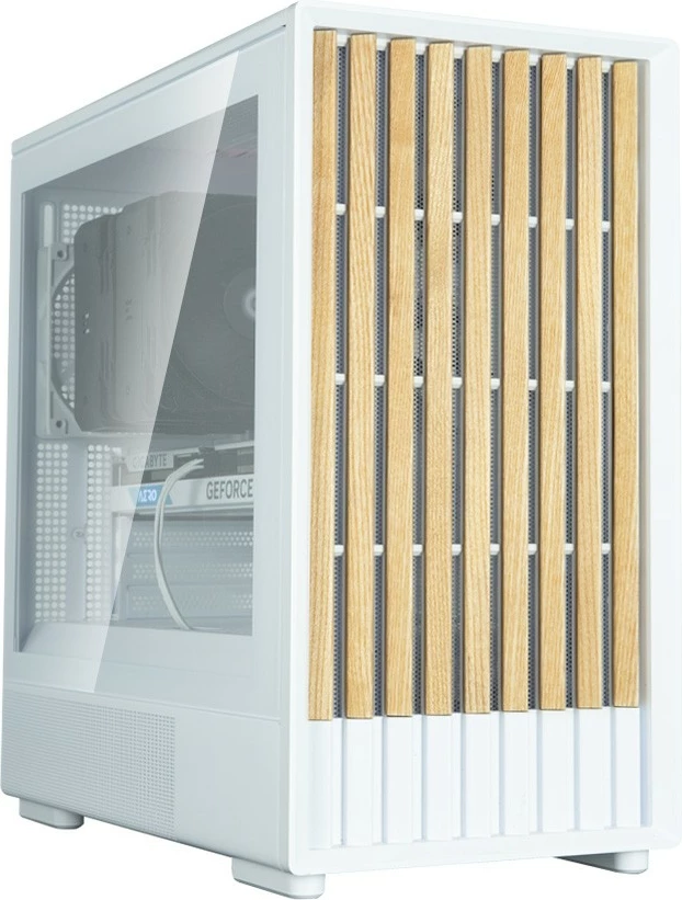 Kasë Zalman P10 Namu, Mini Tower, Micro ATX, e bardhë me elemente druri
