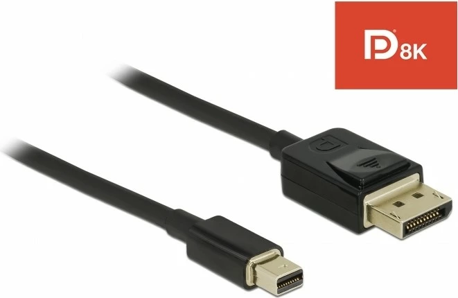 Kabllo DisplayPort DeLOCK 84928, Mini DisplayPort në DisplayPort, 2m, e zezë