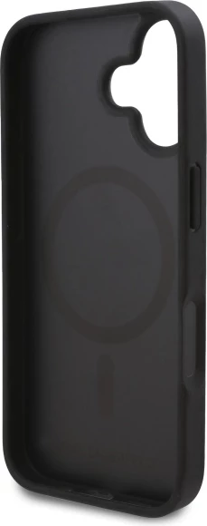 Mbështjellës Karl Lagerfeld Hot Stamp MagSafe për iPhone 16, i zi