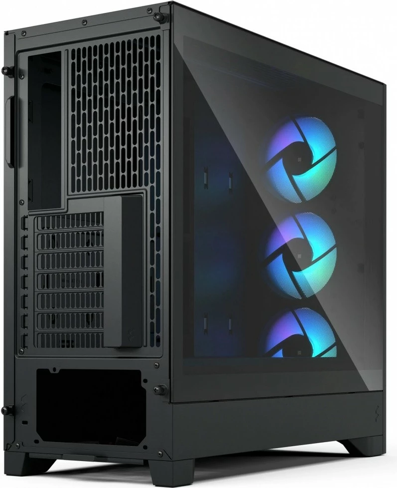 Kasë Fractal Design Pop 2 Air FD-C-POA2A-03, Midi Tower ATX, x3 120mm RGB, panel anësor xham i temperuar (TG), USB-C, e zezë