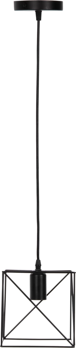 Llambë varëse tavani, kub metalik i zi, FH4039, 16x16x123H cm