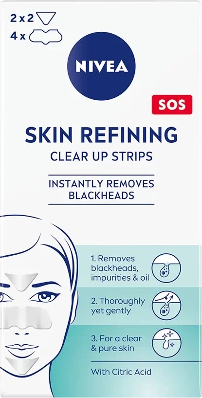 Stripa për pastrim pore Nivea Skin Refining Clear-Up Strips 6 copë