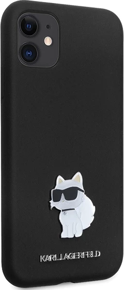 Mbështjellës Karl Lagerfeld KLHCN61SMHCNPK për iPhone 11/XR, silikon, i zi
