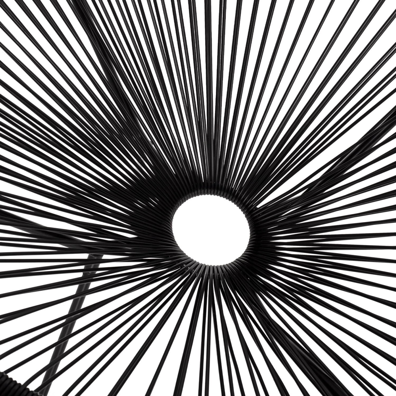 Karrige ACAPULCO lloj foleje, metal i zi dhe ratan i zi, FH5872.01, 70x73x79 cm