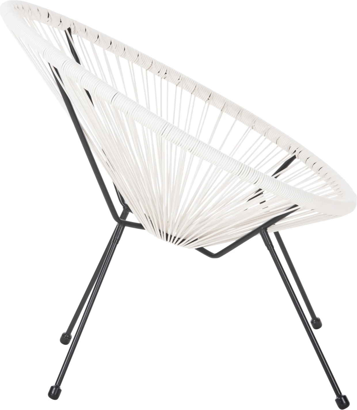 Karrige e jashtme lloj foleje ACAPULCO FH5872.12 metal i zi-ratan sintetik në të bardhë 71x72x80Hcm