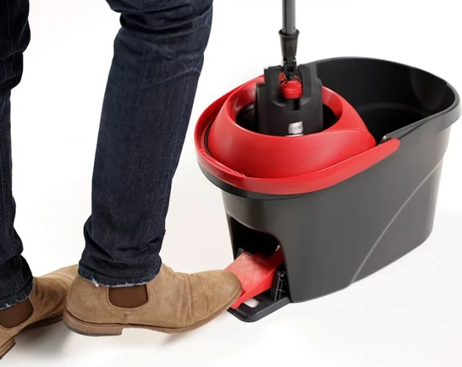 Set leckë rrotulluese Vileda TURBO 3in1 Microfibre 4023103227446, e zezë, e kuqe