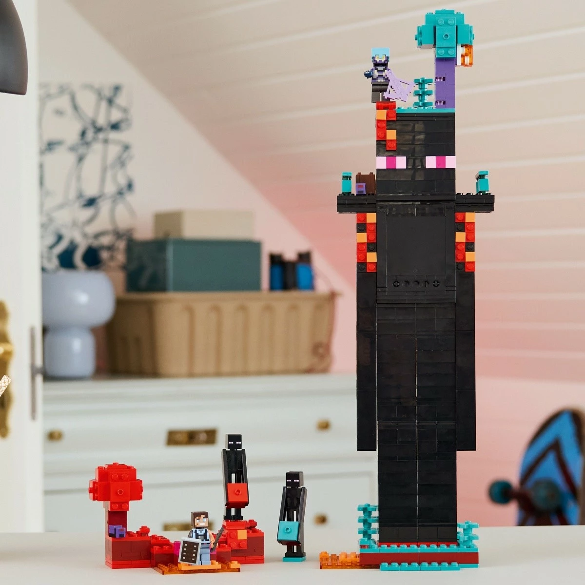 Set ndërtimi LEGO Minecraft Enderman Tower 21279, 867 pjesë, shumëngjyrësh