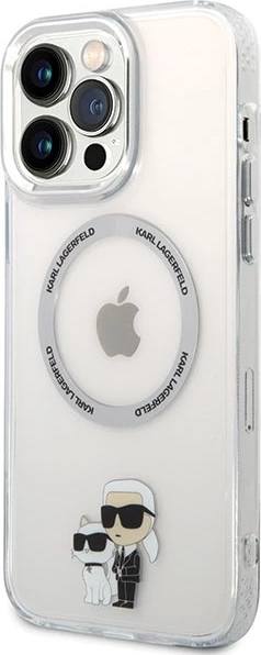 Mbështjellës Karl Lagerfeld KKLHMP13XHNKCIT për iPhone 13 Pro Max 6.7", transparent, MagSafe