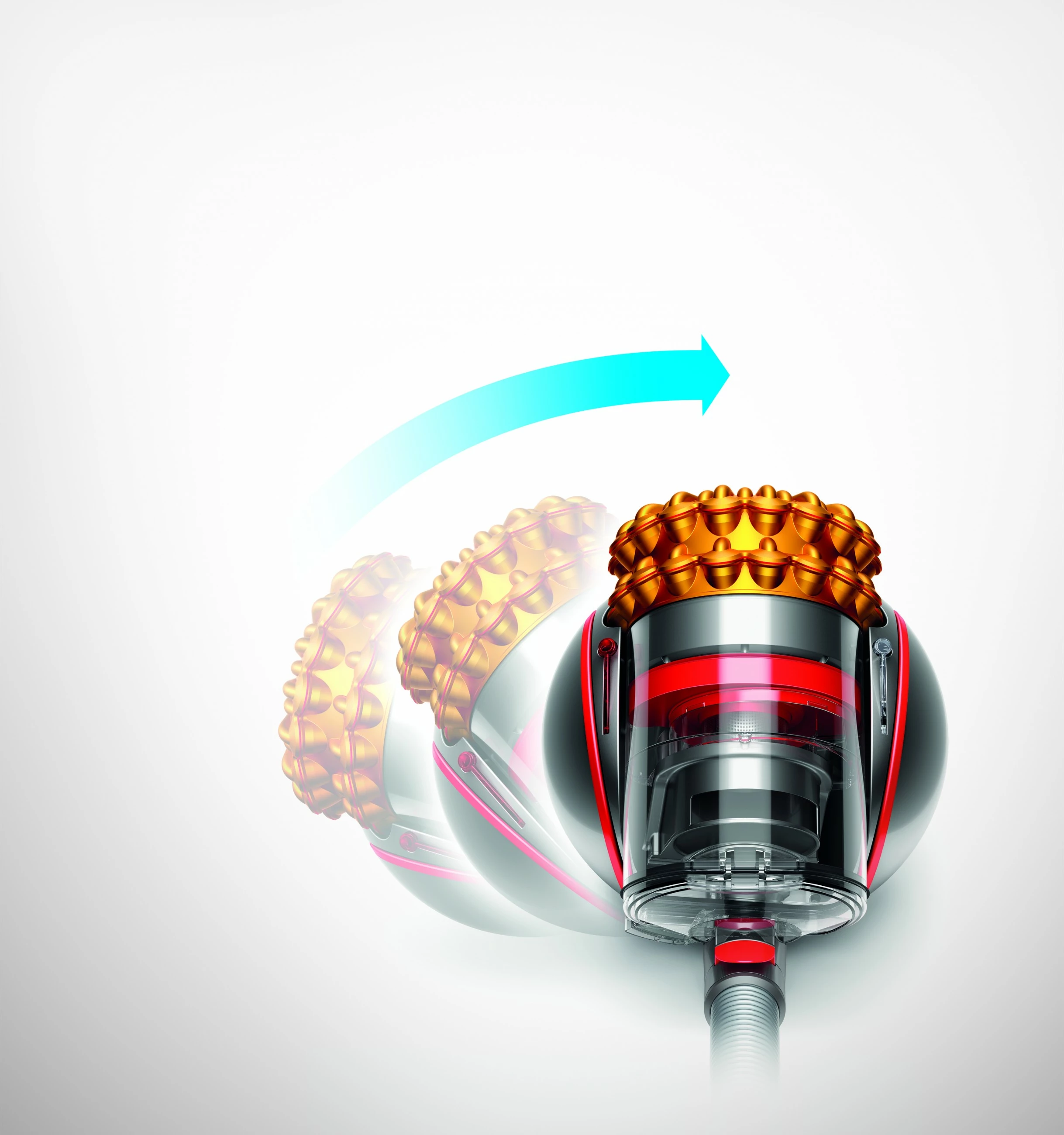 Fshesë me korrent Dyson Cinetic Big Ball Multi Floor 2, 700W, pa qese, gri/verdhe