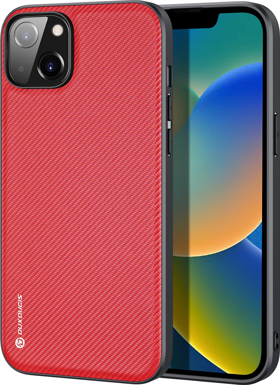 Mbështjellës Dux Ducis Fino për iPhone 14 Plus, Najlon, Kuq