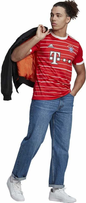 Fanellë adidas për meshkuj FC Bayern H Jsy M H39900, e kuqe dhe e bardhë