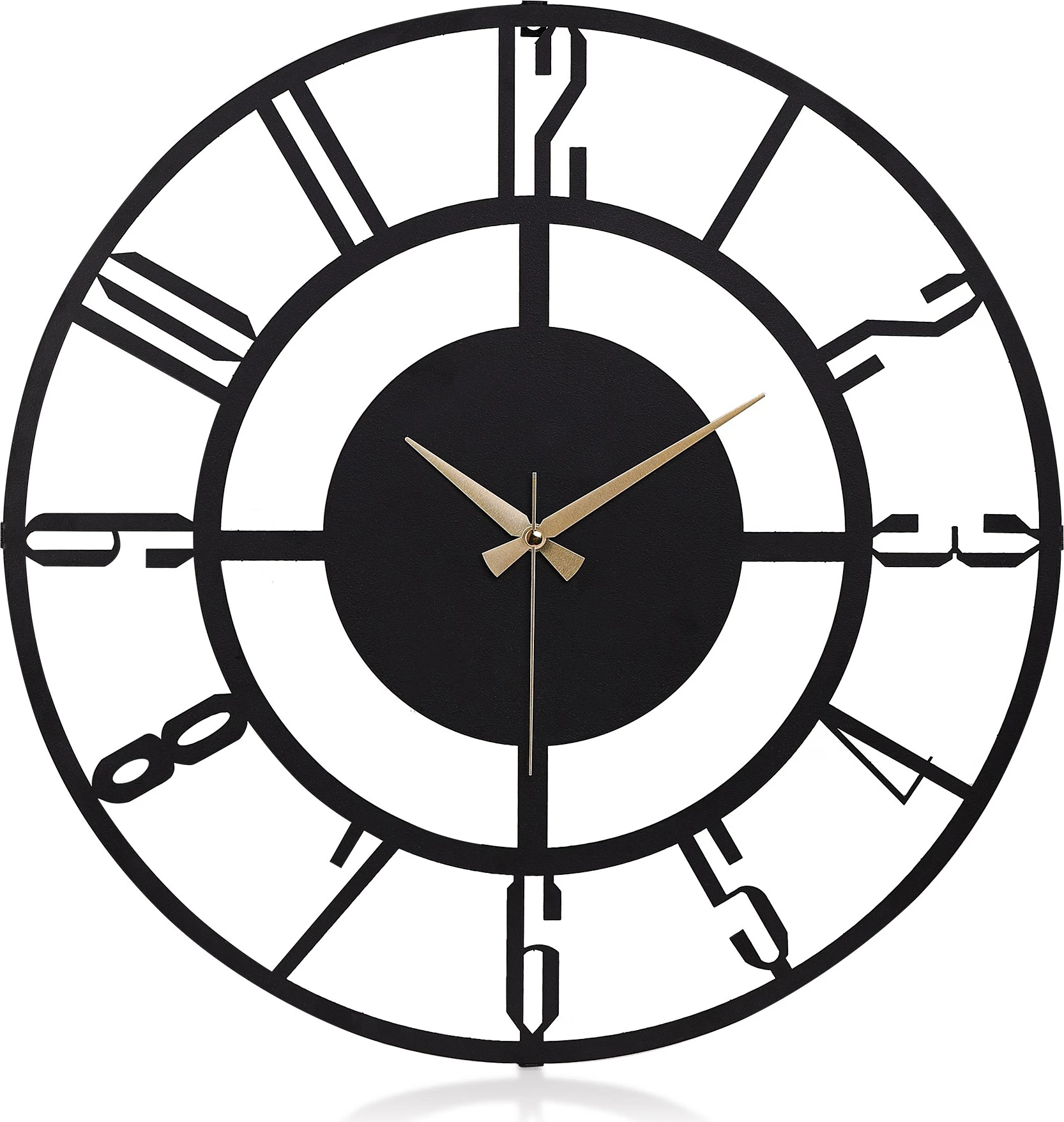 Orë muri dekorative prej metali, Wallity Bunella, e zezë, 50cm