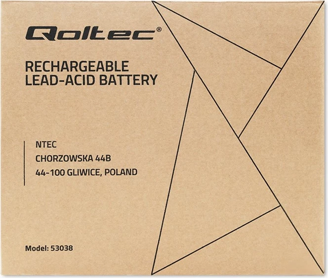 Bateri AGM Qoltec 53038, 12V, 100Ah, Gri/Gjelbër