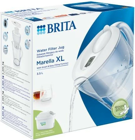 Ibrik filtri për ujë Brita Marella XL Maxtra PRO, 3.5L, Bardhë