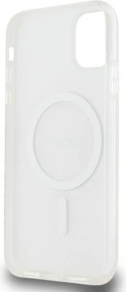 Mbështjellës DKNY IML Mono & Stripe MagSafe për iPhone 11/XR, Rozë