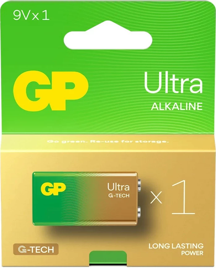 Bateri alkaline GP Ultra G-TECH 6LR61, 9V, 1 copë