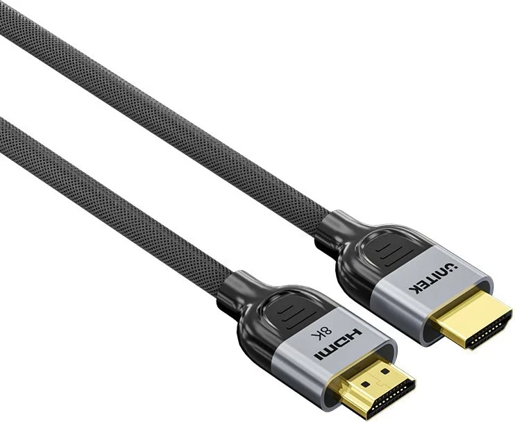 Kabëll HDMI Unitek 8K LUX 2.1, 8 metra, oplot, black-grey