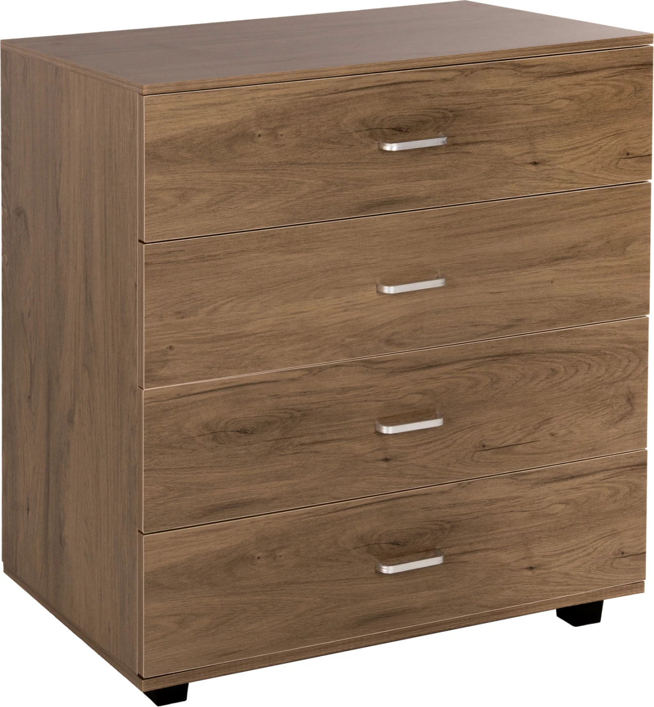 Komodinë me 4 sirtarë, ngjyrë ulliri e errët, FH8996.05, 80x40x83 cm