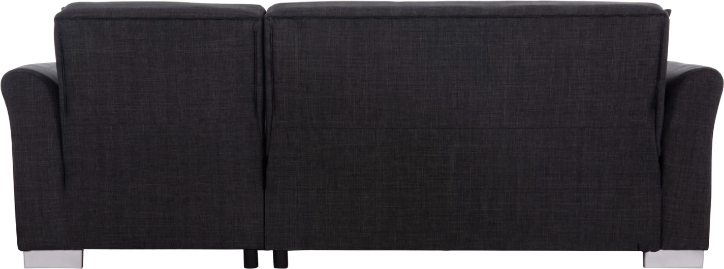 Kënd divan me shtrat dhe hapësirë për depo, ngjyrë antracit, BRONKO FH3291.01, 218x138x77cm