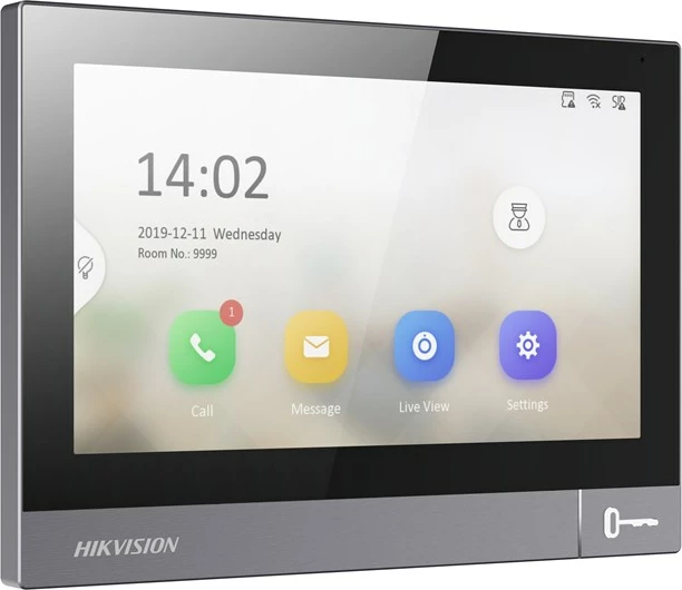 Sistem video-interfoni Hikvision DS-KH8381-WTE1, 7", i zi