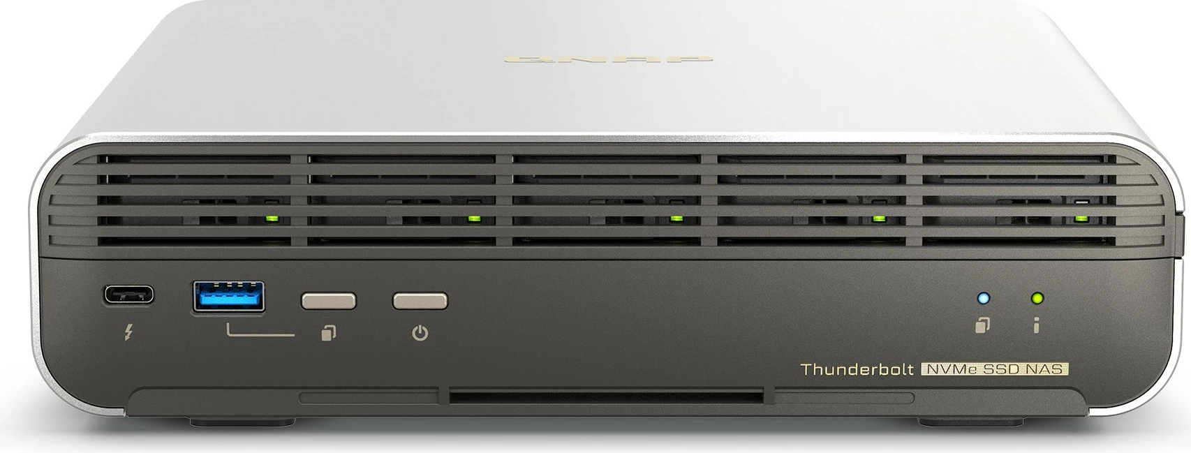 NAS QNAP TBS-h574TX-i3-12G, Intel Core i3-1320PE, 12GB RAM, 5-slote SSD, gri