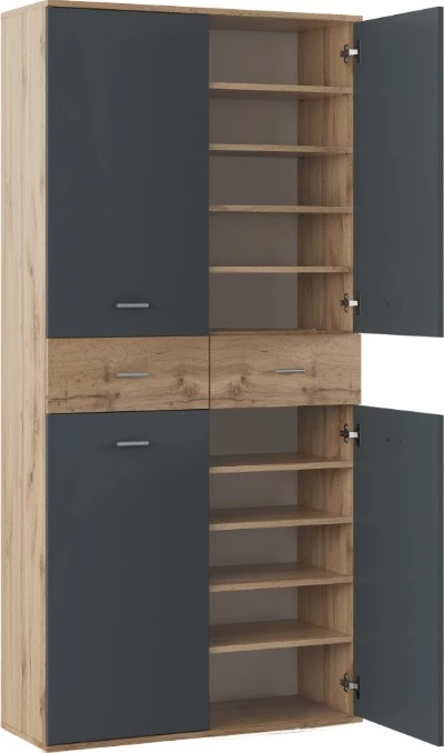 Dollap për këpucë Storea, antracit/artizan