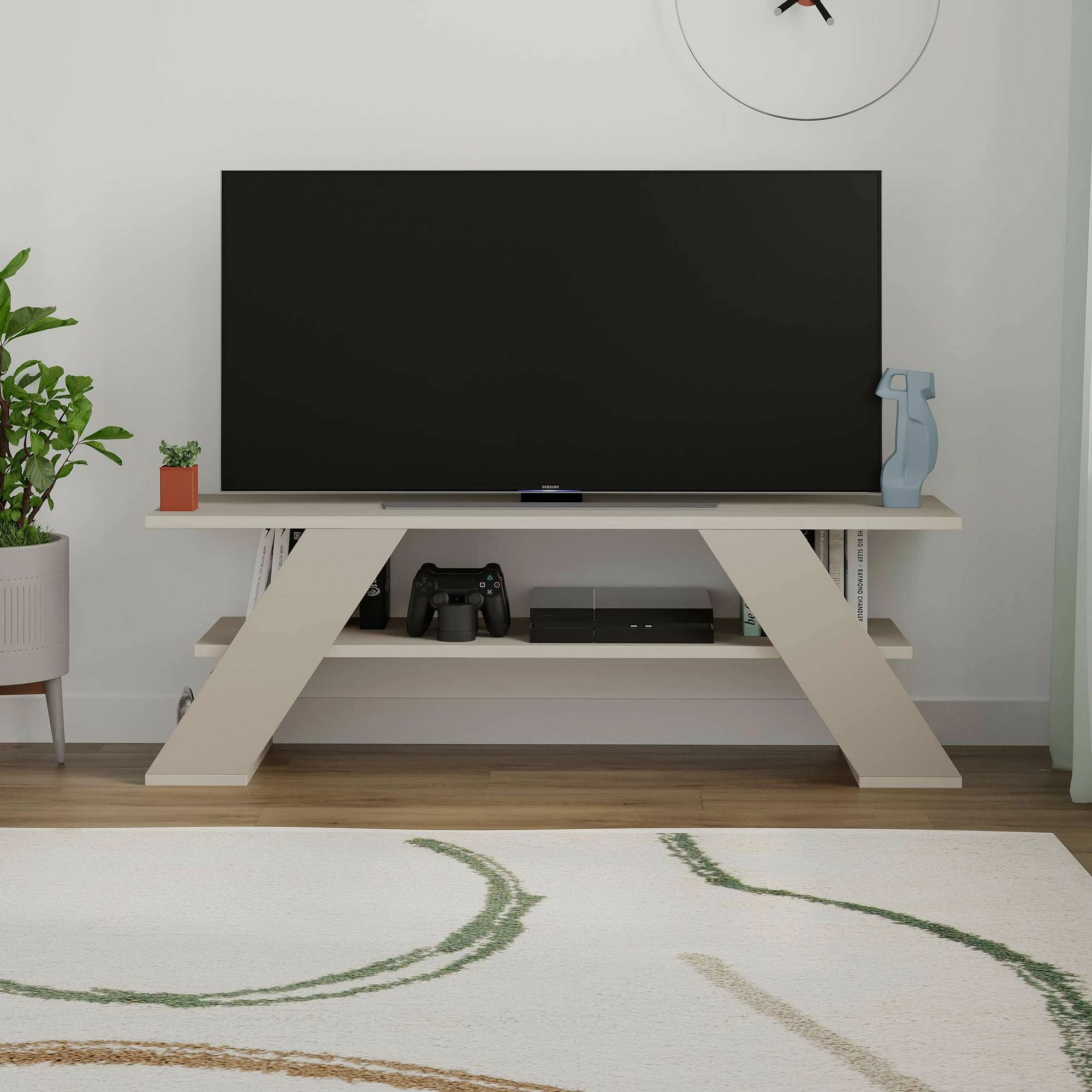 Komodë TV Skye Decor, ngjyrë rëre (sandstone)