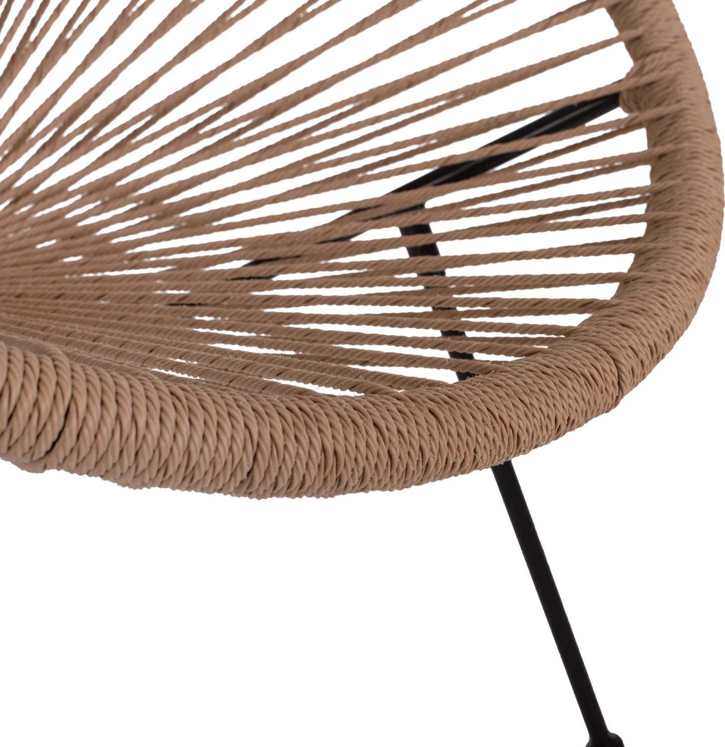 Karrige ACAPULCO lloj foleje, metal i zi & rattan natyral, FH5871.01, 70x73x79Hcm