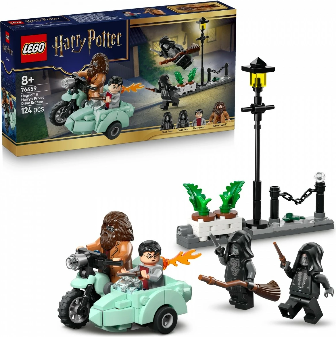 Set LEGO Harry Potter 76459, Hagrid & Harry arratisje nga Privet Drive, 124 pjesë, për moshat 8+