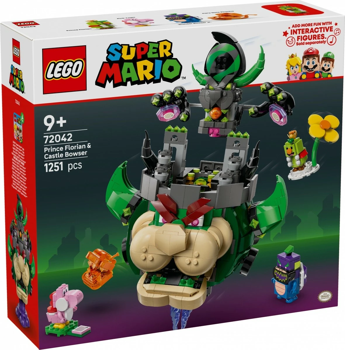 Set LEGO Super Mario 72042 Prince Florian and Castle Bowser, 1251 pjesë