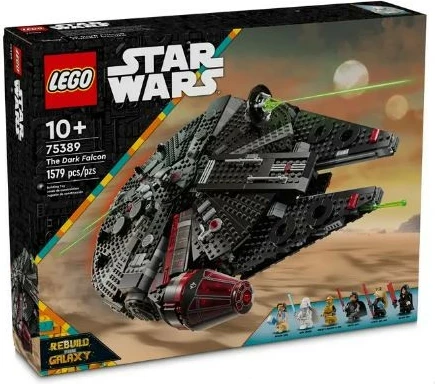 Set ndërtimi LEGO Star Wars Dark Millennium Falcon 75389, 1579 pjesë, për fëmijë 10+