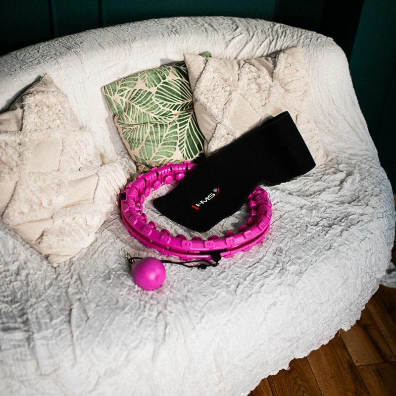 Set hula hop me peshë HMS HHW12, rrip BR163 plus size, të zeza