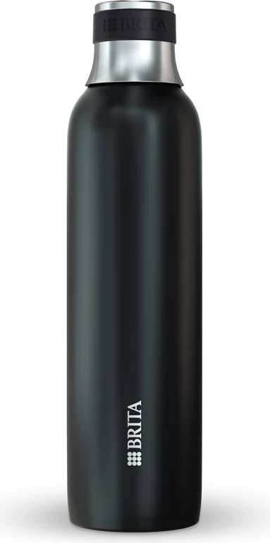 Shishe uji BRITA sodaTRIO 0.65L, çelik inox, e zezë