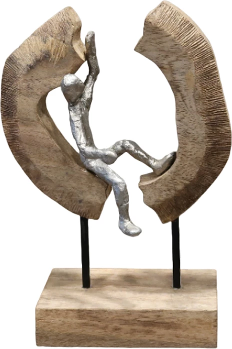 Dekor tavoline Vualo Inart dru mango-alumin 18x10x26cm