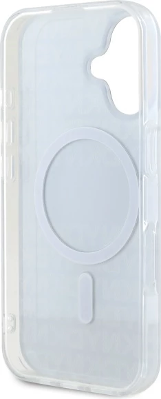 Mbështjellës DKNY Repeat Texture Pattern With Stripe për iPhone 16, i zi