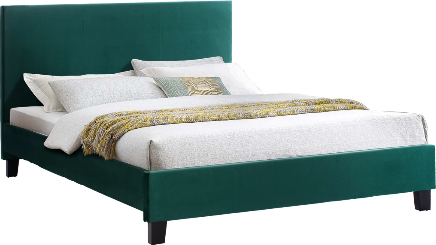 Krevat kadife ngjyrë selvi, FH553.13, për dyshek 150x200 cm