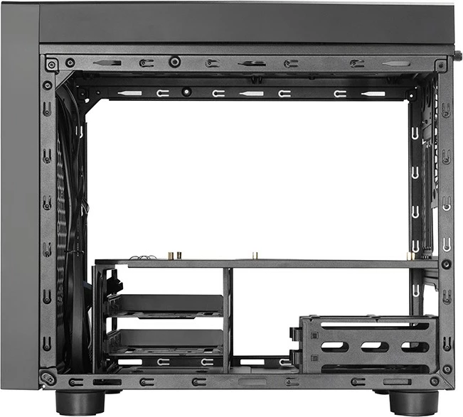 Kasë Chieftec CI-03B-OP mATX kube, Micro ATX/Mini ITX, 1x 200 mm ventilator, USB 3.2 Gen 2 Type-C, e zezë